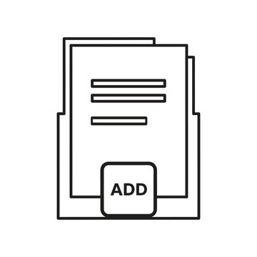 Vector art of add document, new file, create report, insert data, form