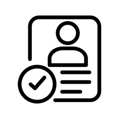 Client Profile Line Icon of Client Onboarding Icon Set