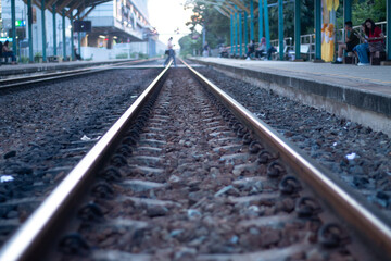 Naklejka premium Thai trains have a long history, providing convenient travel for suburban Thais.