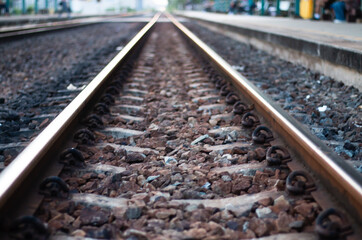 Fototapeta premium Thai trains have a long history, providing convenient travel for suburban Thais.