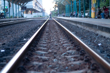 Fototapeta premium Thai trains have a long history, providing convenient travel for suburban Thais.
