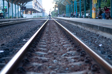 Fototapeta premium Thai trains have a long history, providing convenient travel for suburban Thais.