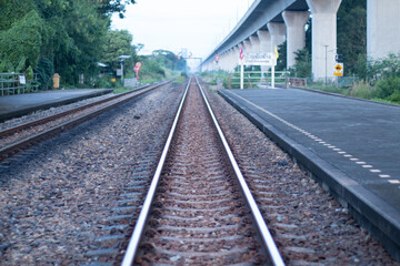 Fototapeta premium Thai trains have a long history, providing convenient travel for suburban Thais.