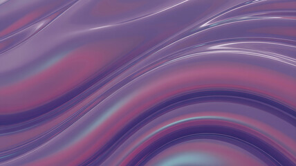 Obraz premium Abstract flowing waves of iridescent purple and pink colors creating a mesmerizing and ethereal background texture