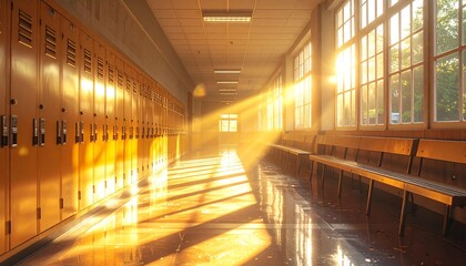 subway station at sunset
