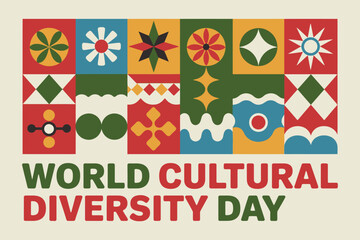 Iconic Symbols Banner for World Cultural Diversity Day