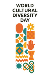 Iconic Symbols Banner for World Cultural Diversity Day