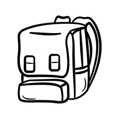 Art Education school Hand Drawn Isolated In White Illustration