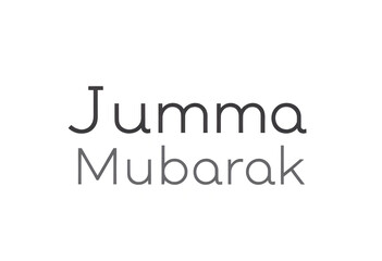 Obraz premium Jumma Mubarak text on white background