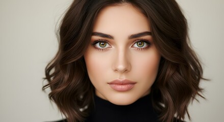 Fototapeta premium Woman portrait studio shot