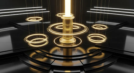 3d render of a gas stove symbol