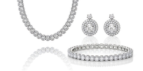 pearl necklace isolated on white background