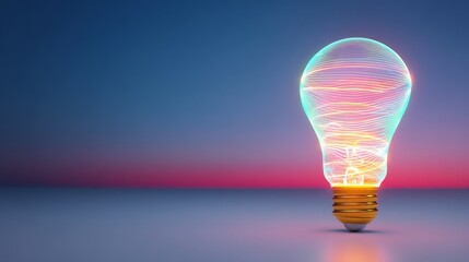 Vibrant light bulb emits colorful illumination bright concept illuminating bulb concept spectrum of bright vivid colors