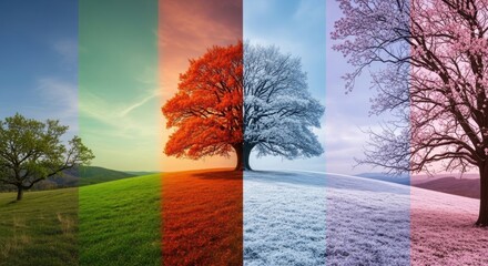 Four Seasons Tree: A Visual Metaphor of Time and Transition