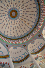 Türkiye, Side, August 23, 2025 Fatih Camii Mosque in Side, interior of the mosque