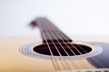 Fototapeta premium Close-Up Macro Shot of Acoustic Guitar Strings