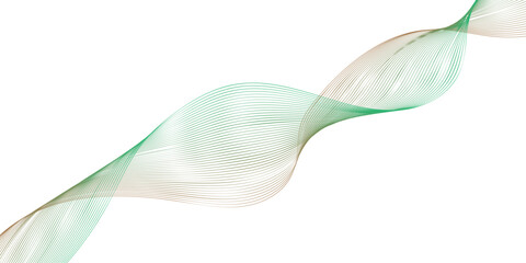 Fototapeta premium Smoke flows around a colorful plastic bottle isolated on white, with a smooth blue and green line design.