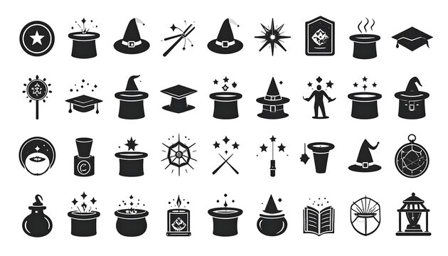 Collection of magic icons