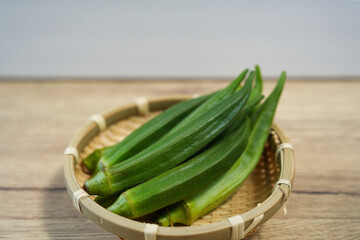 採れたての夏野菜オクラ