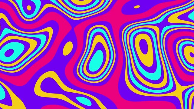 Abstract psychedelic swirls in vibrant colors ideal for retro or modern design
