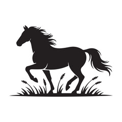 horse silhouette vector