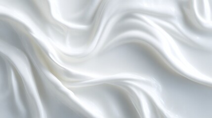 Obraz premium Natural milk background, smooth creamy white surface, soft flowing liquid texture, pure and fresh tones, gentle natural light, minimal clean design, calm and authentic style, commercial.