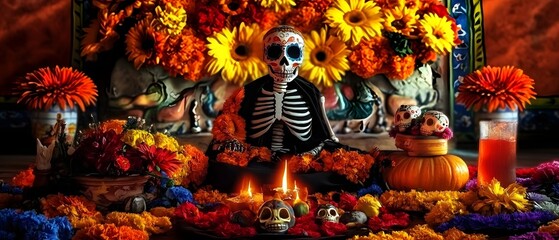 Sacred Tribute: Traditional Offering in Mexico's Day of the Dead