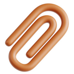 3D illustration Paper Clips Set