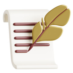 3D illustration Poem Draft