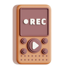 3D illustration Portable Audio Recorder