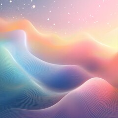 Dreamscape of Curves and Hues: A mesmerizing digital art piece where undulating, textured forms coalesce, interwoven with a spectrum of vibrant colours and ethereal celestial accents.