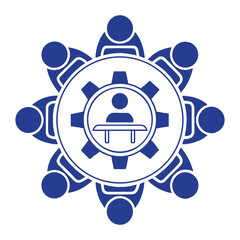 Teamwork collaboration meeting management business strategy corporate governance icon 