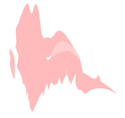 hand draw bush . splash shape . ink 