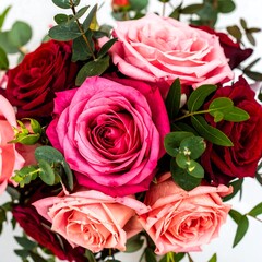 Close-up of vibrant roses