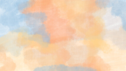Abstract watercolor blush paint background, color of autumn concept with yellow, orange, blue