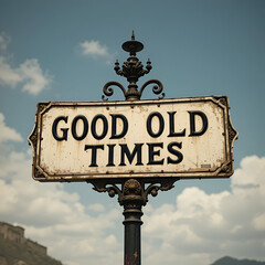 Street Sign GOOD OLD TIMES