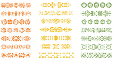 Elegant floral dividers offer stylish design elements for creative projects and invitations