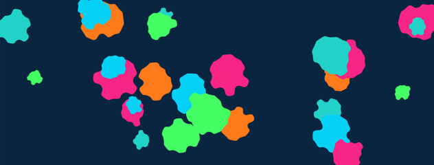 Abstract Colorful Spots on Dark Background Vector Illustration Design Concept