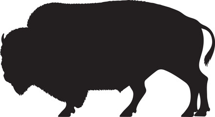 Silhouette of American buffalo, Buffalo, 