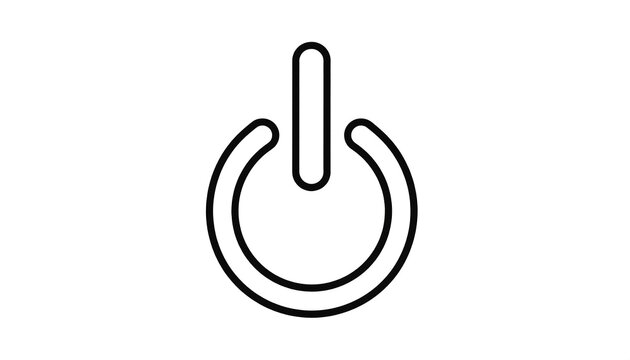 Simple power button icon