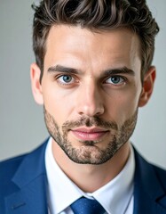 Obraz premium Close-up portrait of a man in a suit (1)