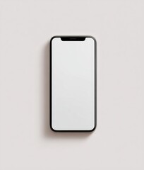 Modern Minimalist Smartphone Mockup with Clean White Screen for Tech Marketing and Digital Creator Content Premium UI and UX Design Visual