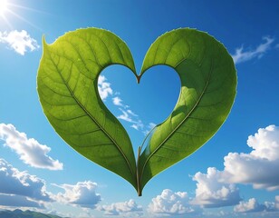 Green Heart Leaf Image Nature.