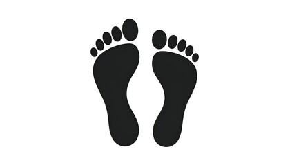 Two black footprints