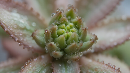 Kalanchoe pinnate plantlets or adventitious bud as reproductive structure in detail.