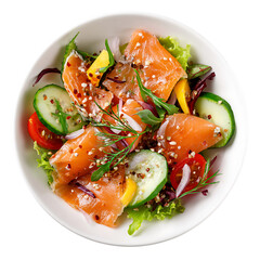 Smoked salmon salad with blow png 