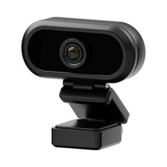 Stylized Webcam with Adjustable Hinge and Central Lens in 3D Cartoon Illustration
