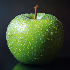 wet green apple