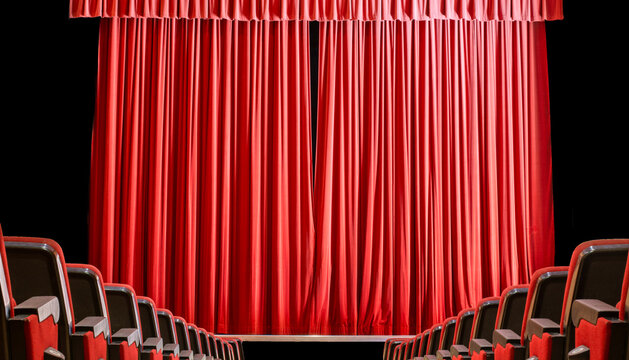 Il teatro ancora vuoto,lo spettacolo deve ancora cominciare