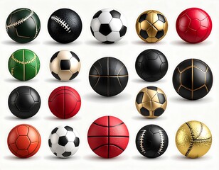 Collection of Various Sports Balls.